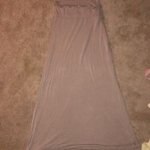A beige long skirt